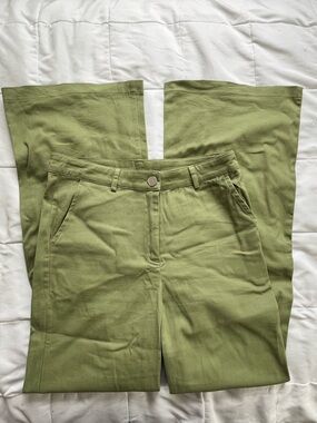 Princess Polly Light Olive High-Waist Wide Leg Pants